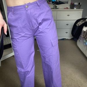 Purple cargo pants